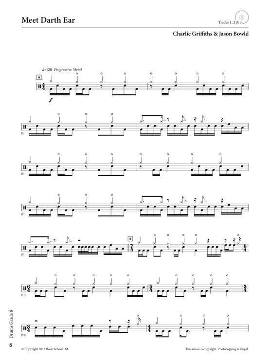 8 grade lead drums sheet Shop Drums  RSL  Grade   8 Rockschool