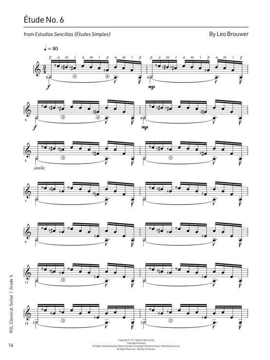 Classical Guitar Grade 5 Sample # 2