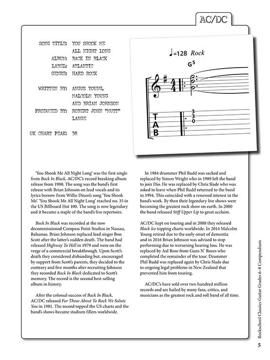 Rockschool Classics Guitar Grades 6-8 Compendium Sample # 1